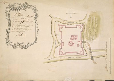 Map of the Anke Fort by C.A. Luepken